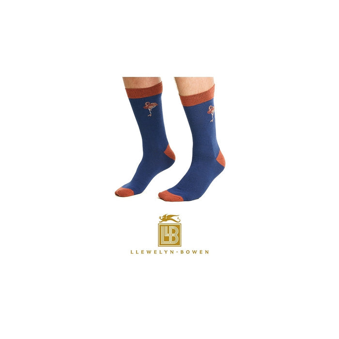 LLB Mens Navy Animal Socks