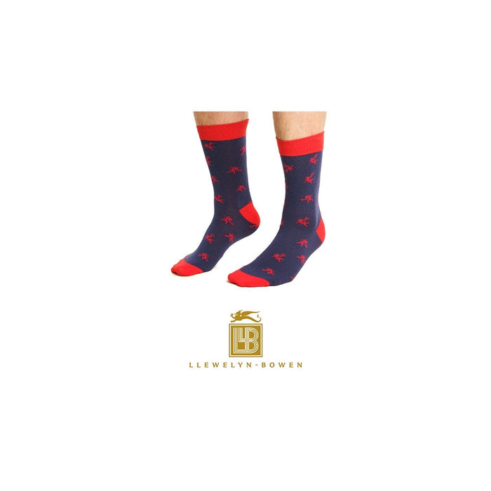 LLB Mens Navy Repeat Socks