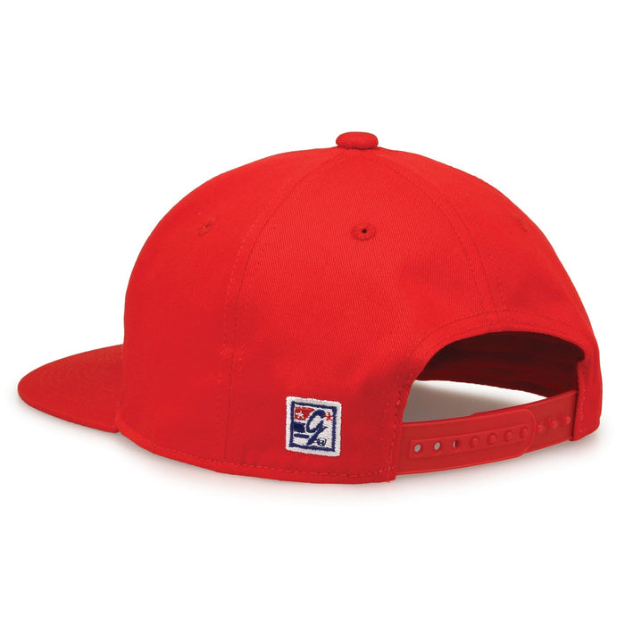 Louisville Cardinals Retro Circle Snapback - Red, rear view