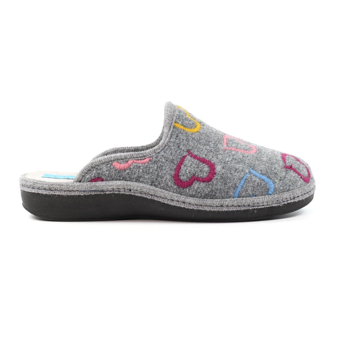 Love Grey Mule Slipper