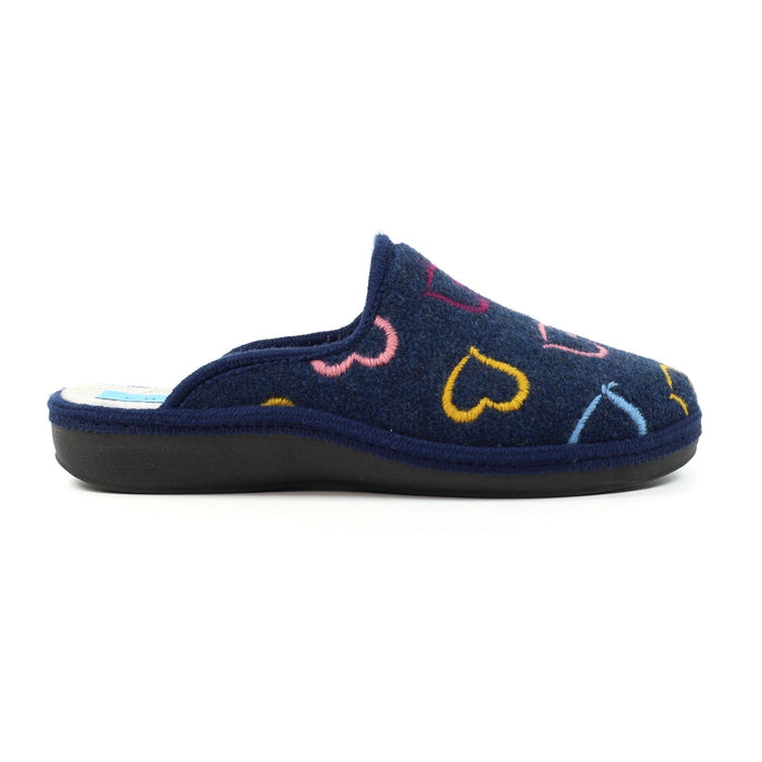 Love Navy Mule Slipper