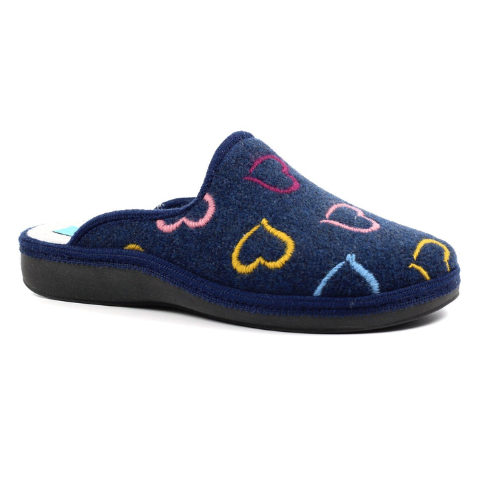 Love Navy Mule Slipper