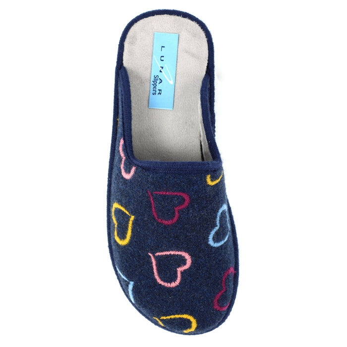 Love Navy Mule Slipper