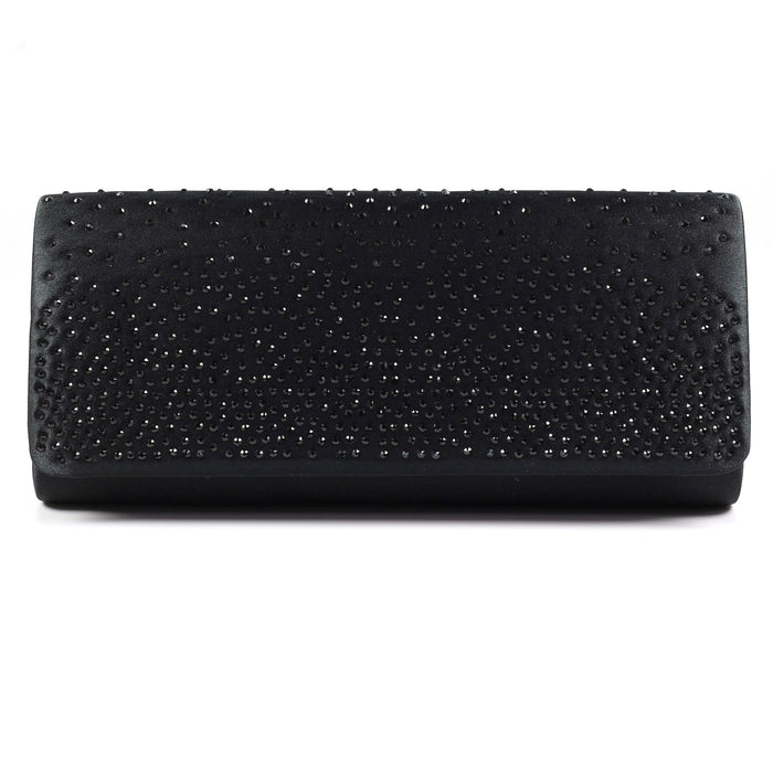 Lucia Black Satin Bag