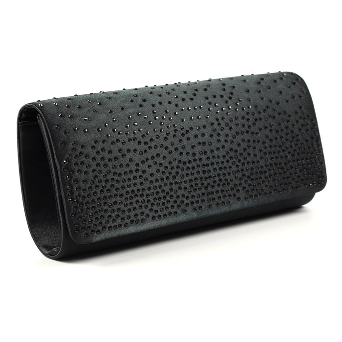 Lucia Black Satin Bag