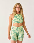 Lucie 6" Compression Short: Tide - FINAL SALE