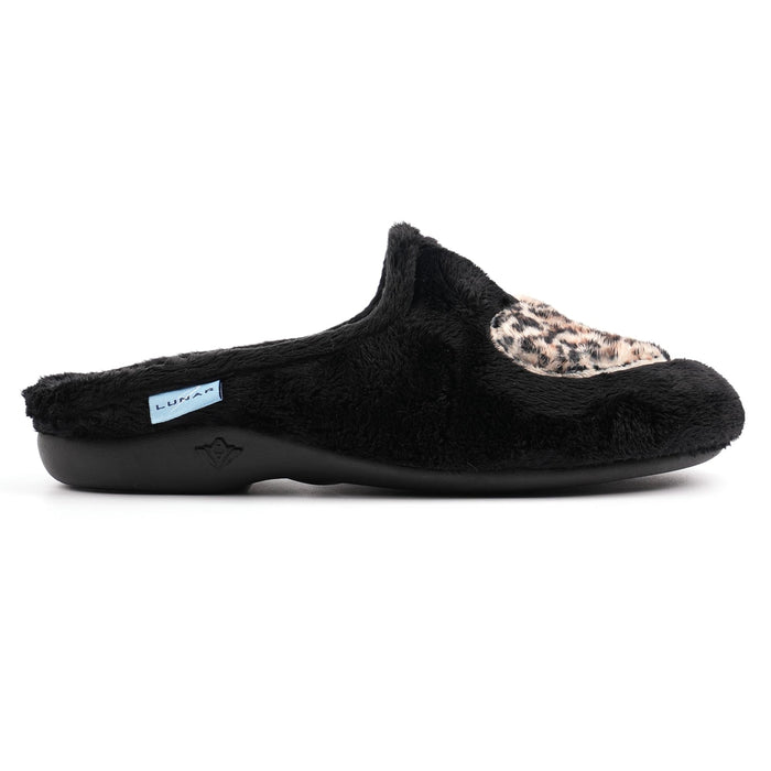 Lunar Buffy Black Mule Slipper