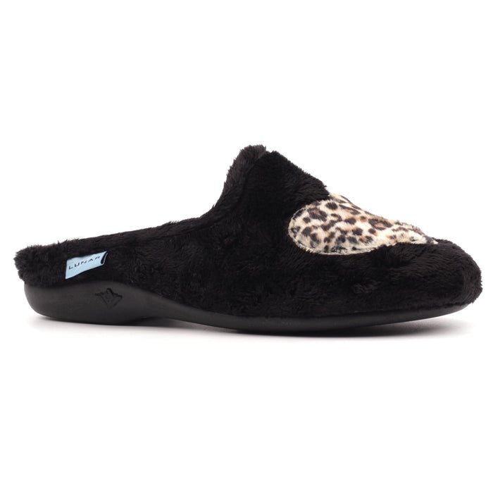 Lunar Buffy Black Mule Slipper