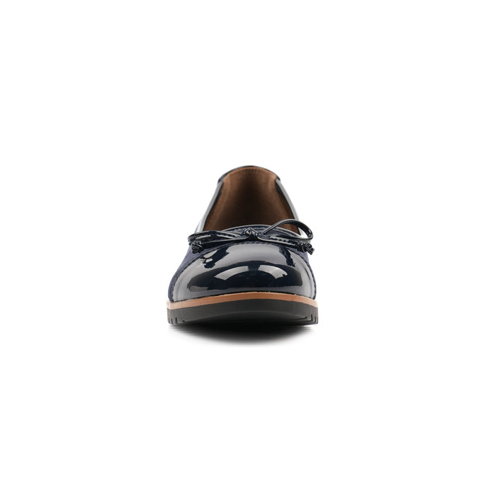 Lydia Navy Patent Shoe