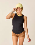 Lyra Rib Tank: Black