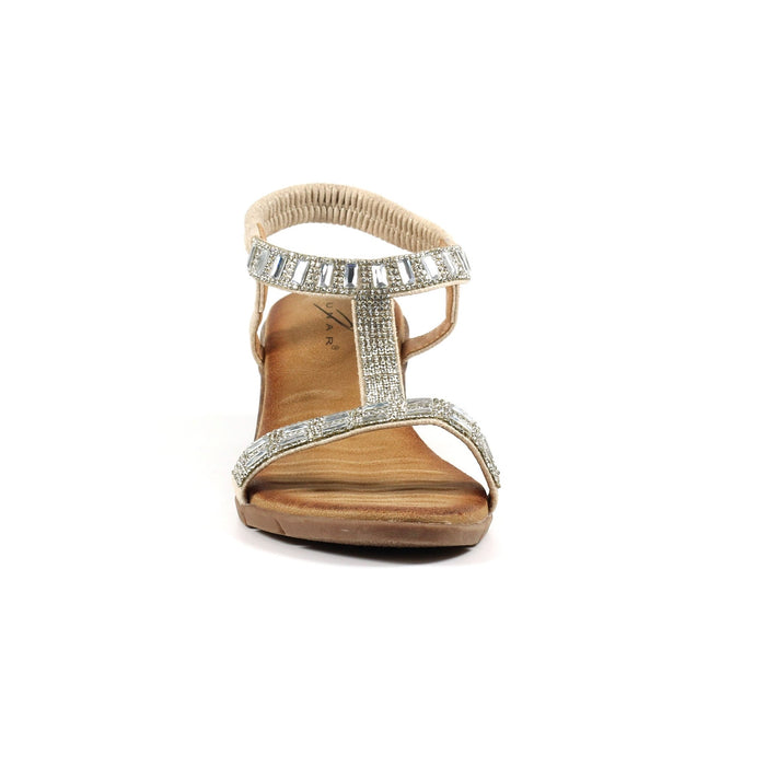 Macie Silver Wedge Sandal
