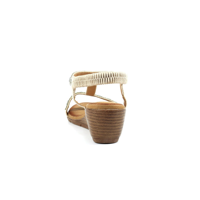 Macie Silver Wedge Sandal