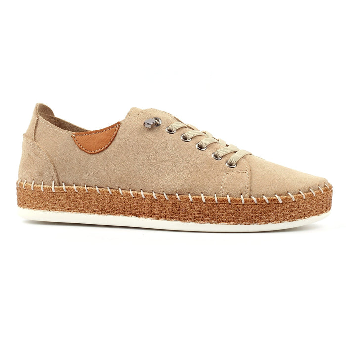 Maddison II Beige Suede Plimsoll