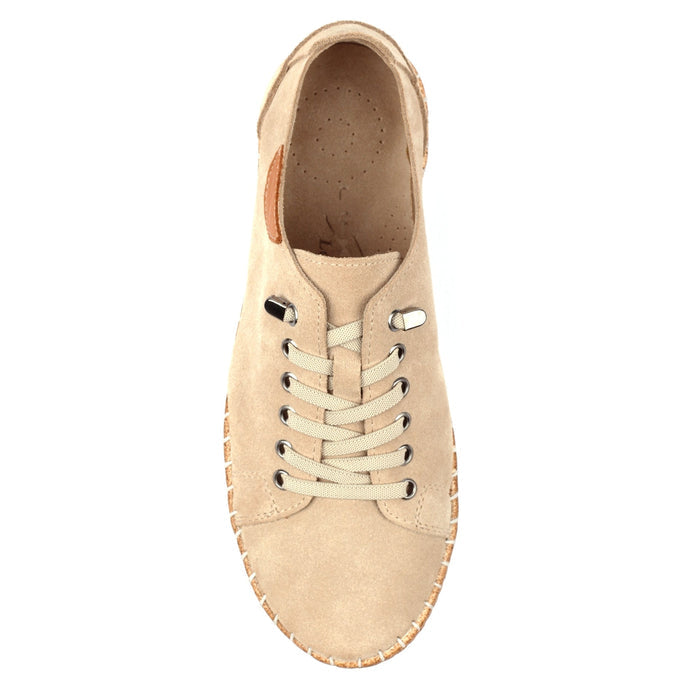 Maddison II Beige Suede Plimsoll