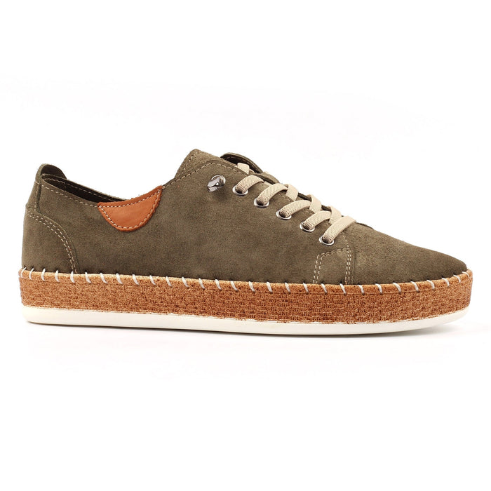 Maddison II Khaki Suede Plimsoll