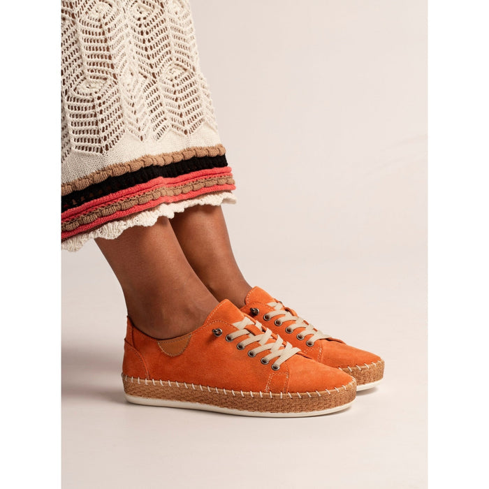 Maddison II Orange Suede Plimsoll