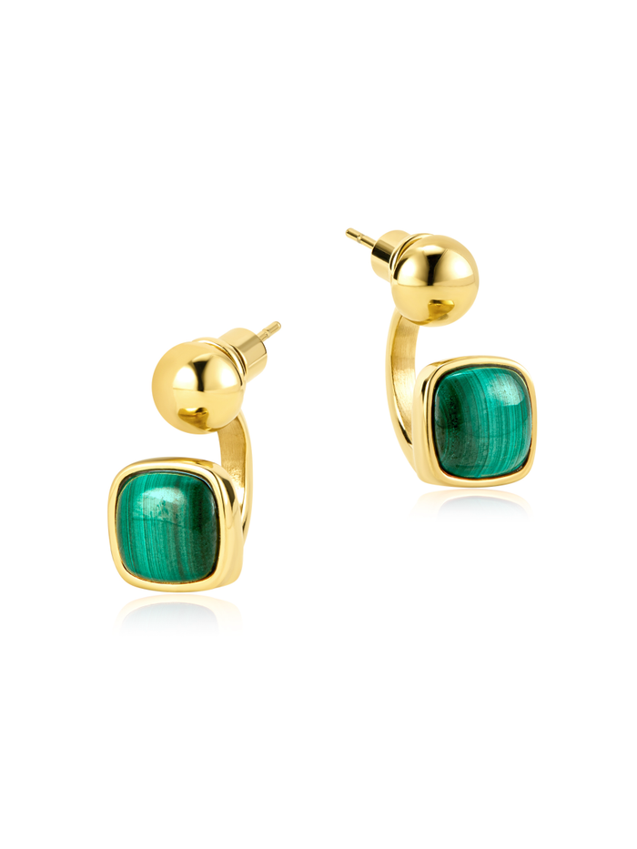 cult of sun malachite earrings