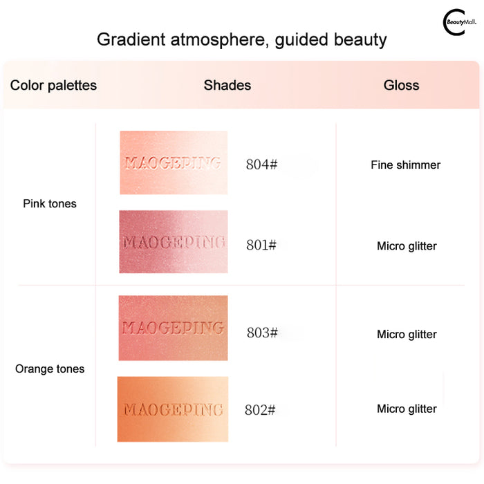 MAOGEPING Cloud Silk Gradient Blush 804