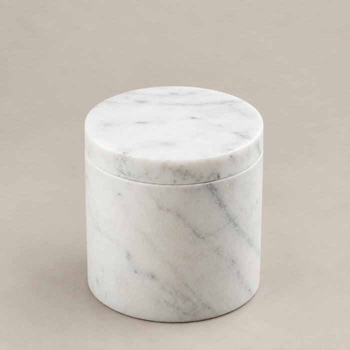 marblelous canister small, white
