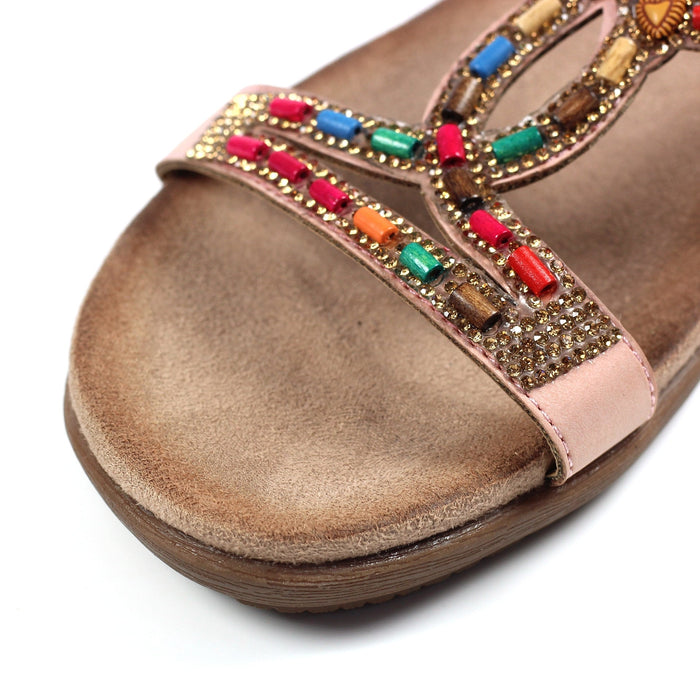 Mariella Pink Beaded Sandal