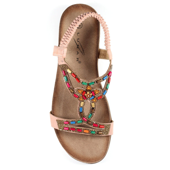 Mariella Pink Beaded Sandal