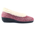Marlene Burgundy Wedge Slipper