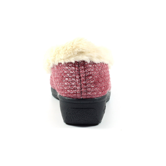 Marlene Burgundy Wedge Slipper