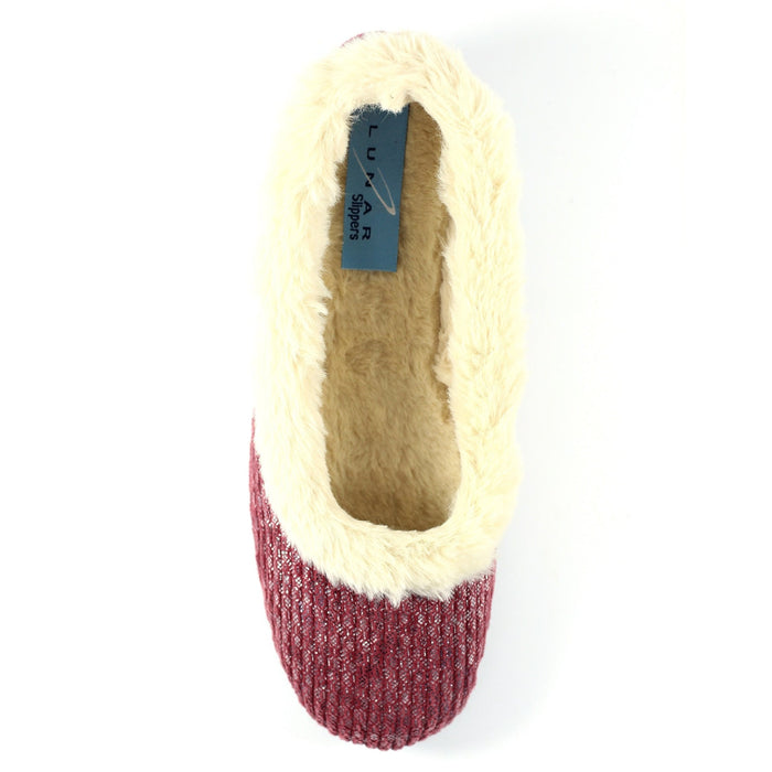 Marlene Burgundy Wedge Slipper