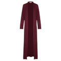 Maroon Japanese Cotton Maxi Cardigan - Divinity Collection