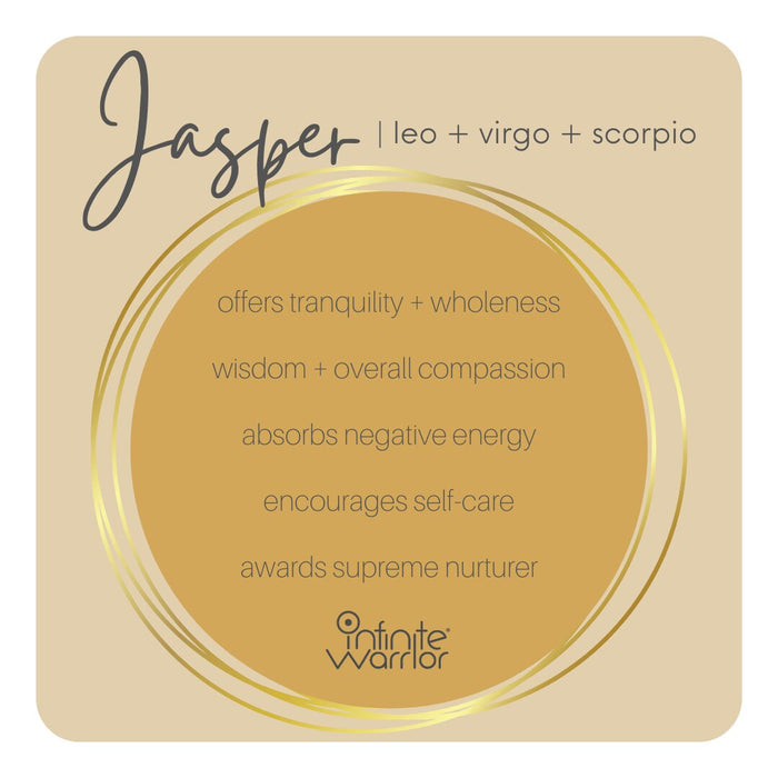 October Birthstone - Supreme Nurturer Matte Picture Jasper Bracelet