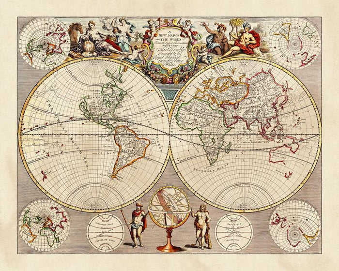 Medieval World Map Wall Mural-Wall Mural-Eazywallz