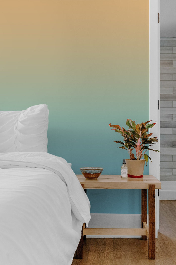 Melon Ball Wallpaper in a bedroom