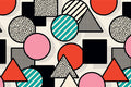 Memphis Shapes 3 Wall Mural-Wall Mural-Eazywallz