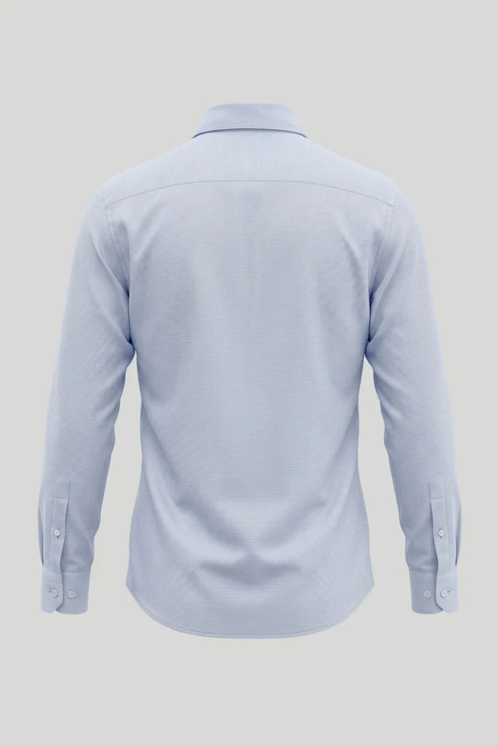 Мъжка официална структурирана риза - Небесносин Boston Roberto Fashion Store T-shirt MAY83305403-39 39