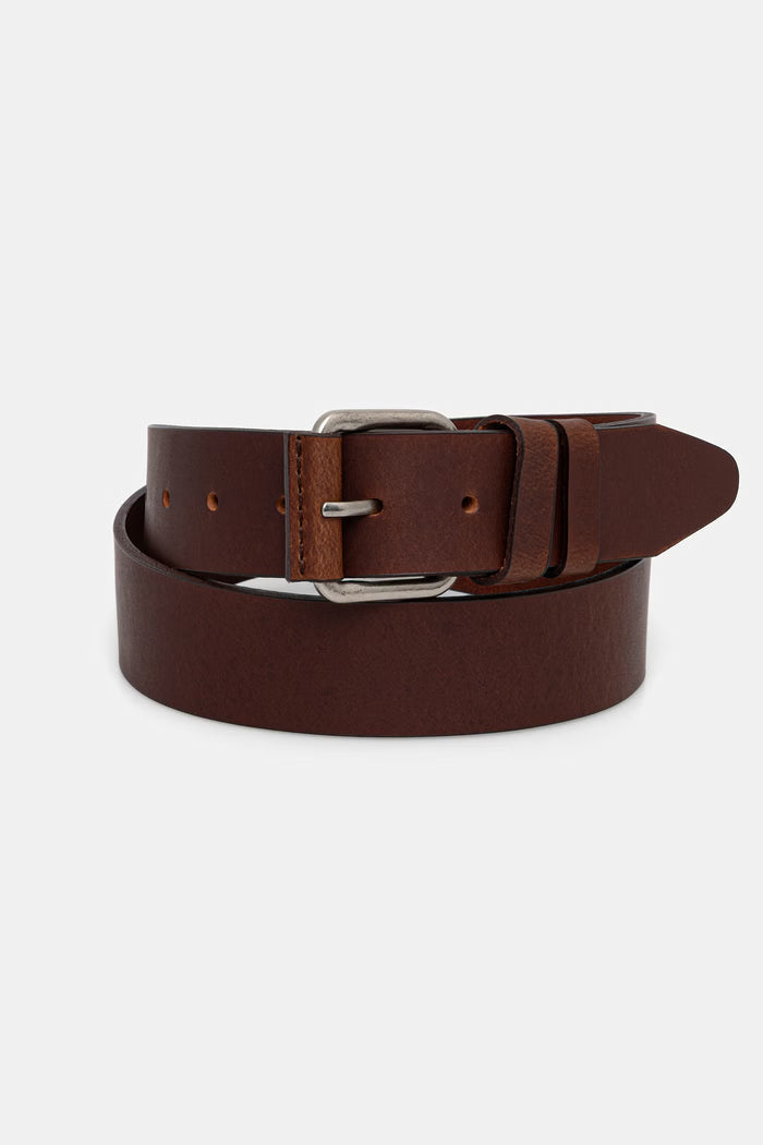 Мъжки колан от естествена кожа "Dark Chocolate" с метална тока Roberto Fashion Store Roberto Fashion Store Belt