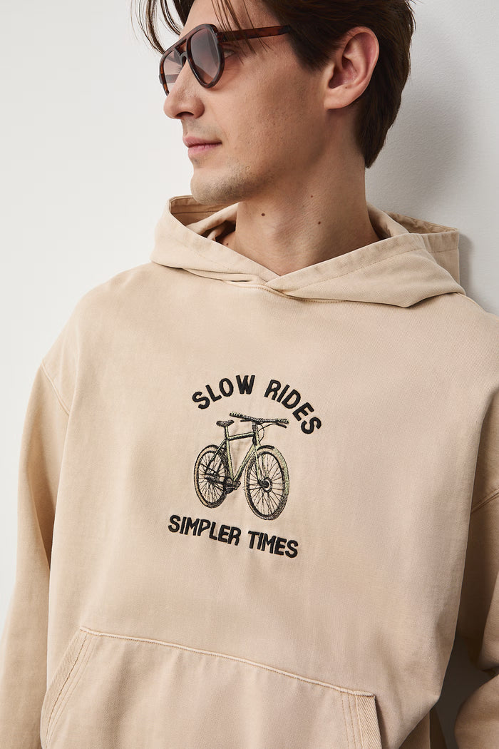 Men's hooded sweatshirt in beige