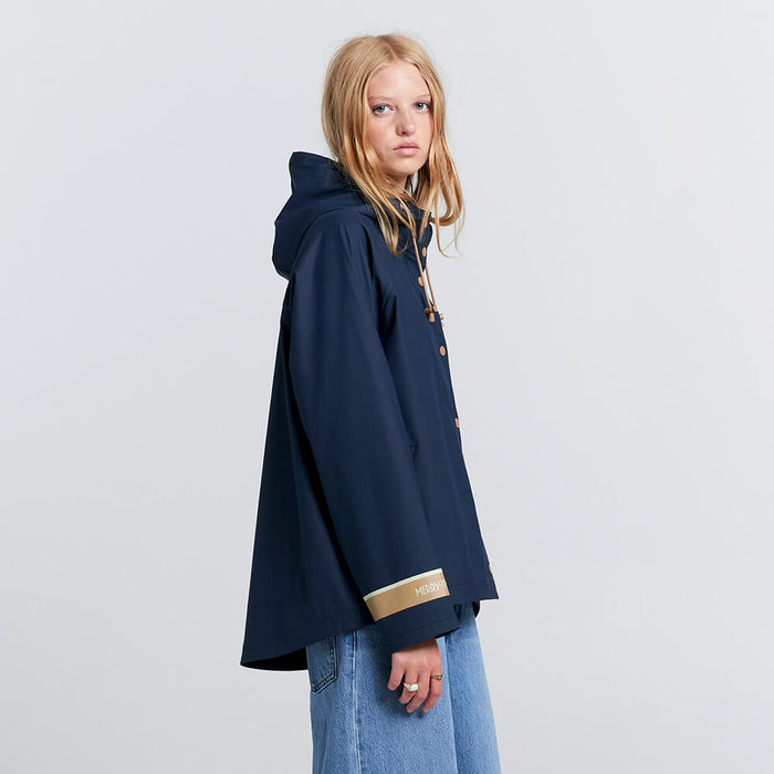 Merry People X Karen Walker Rain Jacket // French Navy & Tan [Retired]