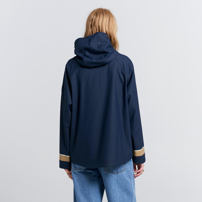 Merry People X Karen Walker Rain Jacket // French Navy & Tan [Retired]