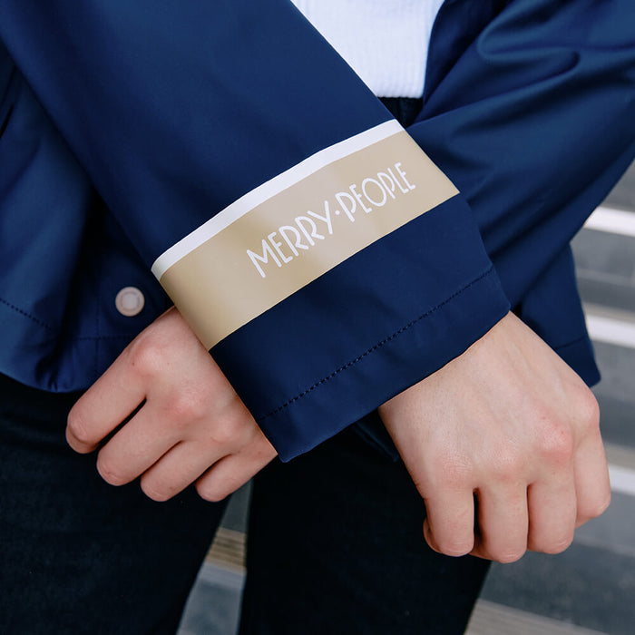 Merry People X Karen Walker Rain Jacket // French Navy & Tan [Retired]