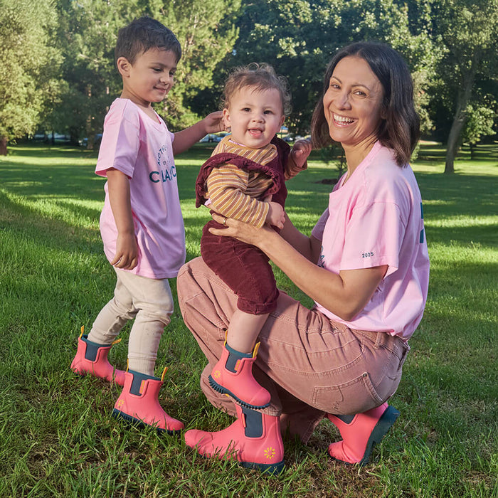 Merry People X Mothers Day Classic Bobbi Kids Gumboot // Coral Teal [Retired]