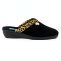 Michelle Black Ocelot Slipper