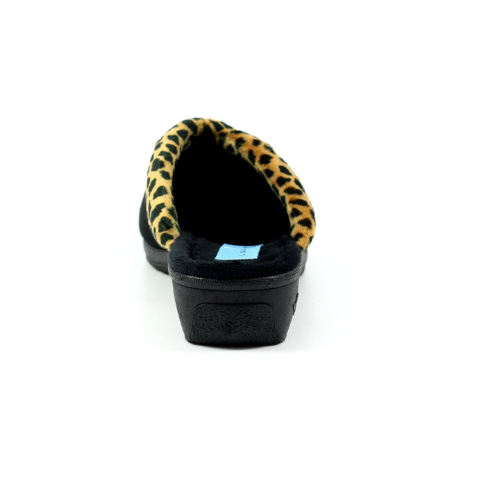 Michelle Black Ocelot Slipper