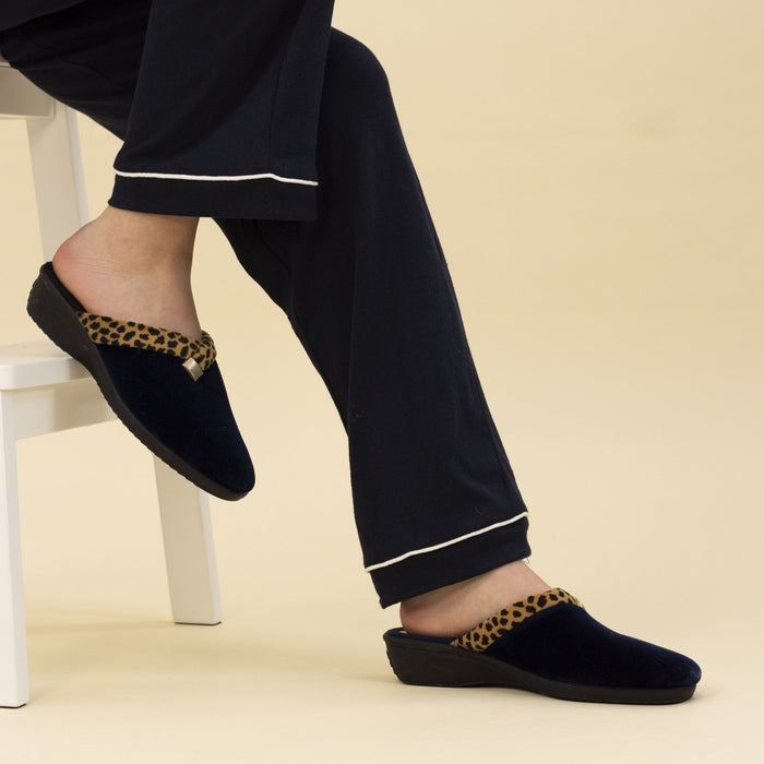 Michelle Blue Ocelot Slipper