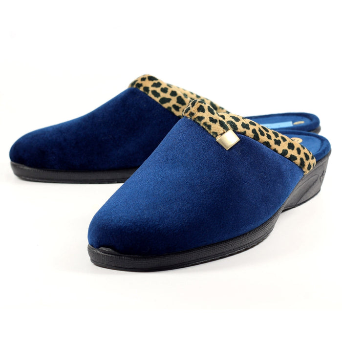 Michelle Blue Ocelot Slipper
