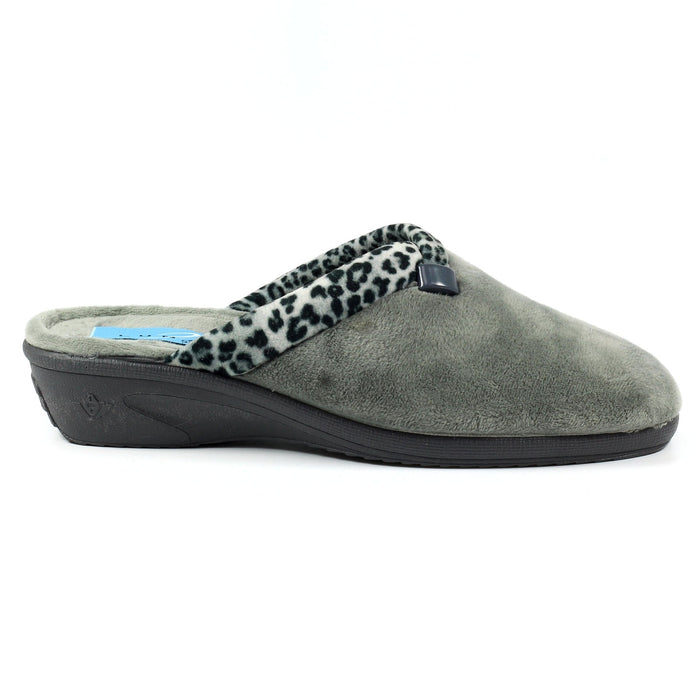 Michelle Grey Ocelot Slipper