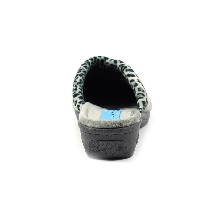 Michelle Grey Ocelot Slipper