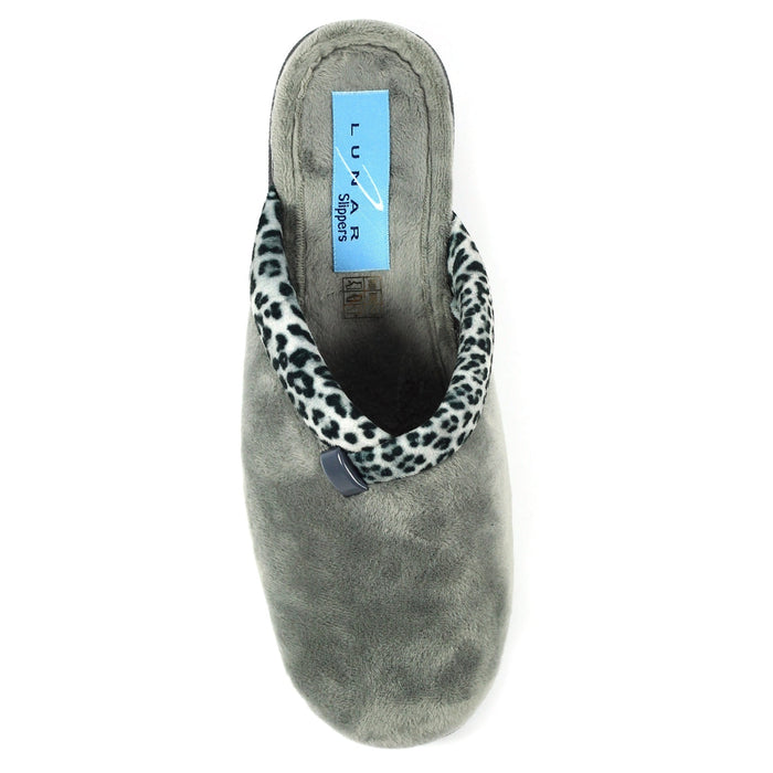 Michelle Grey Ocelot Slipper