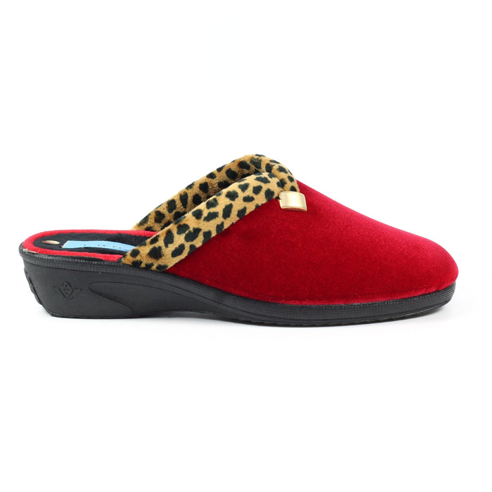 Michelle Red Ocelot Slipper