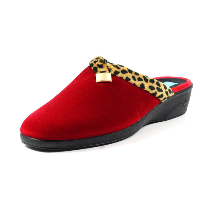 Michelle Red Ocelot Slipper