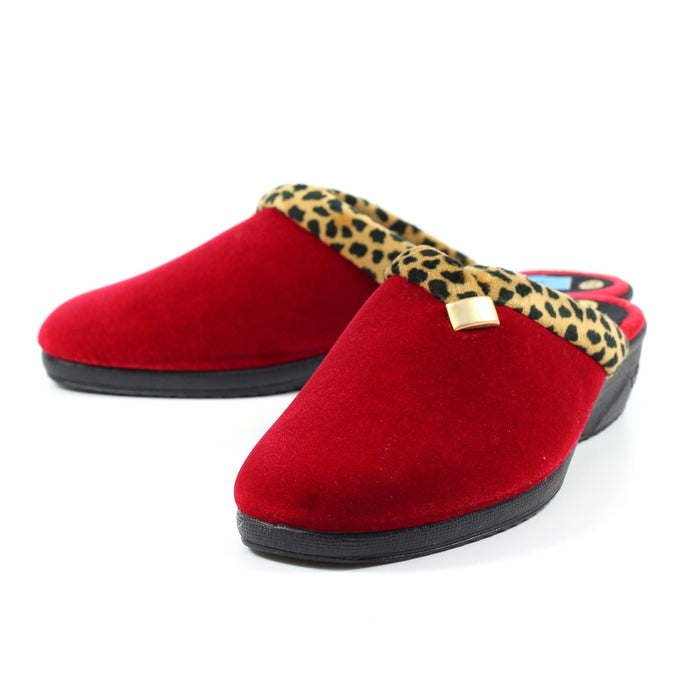 Michelle Red Ocelot Slipper